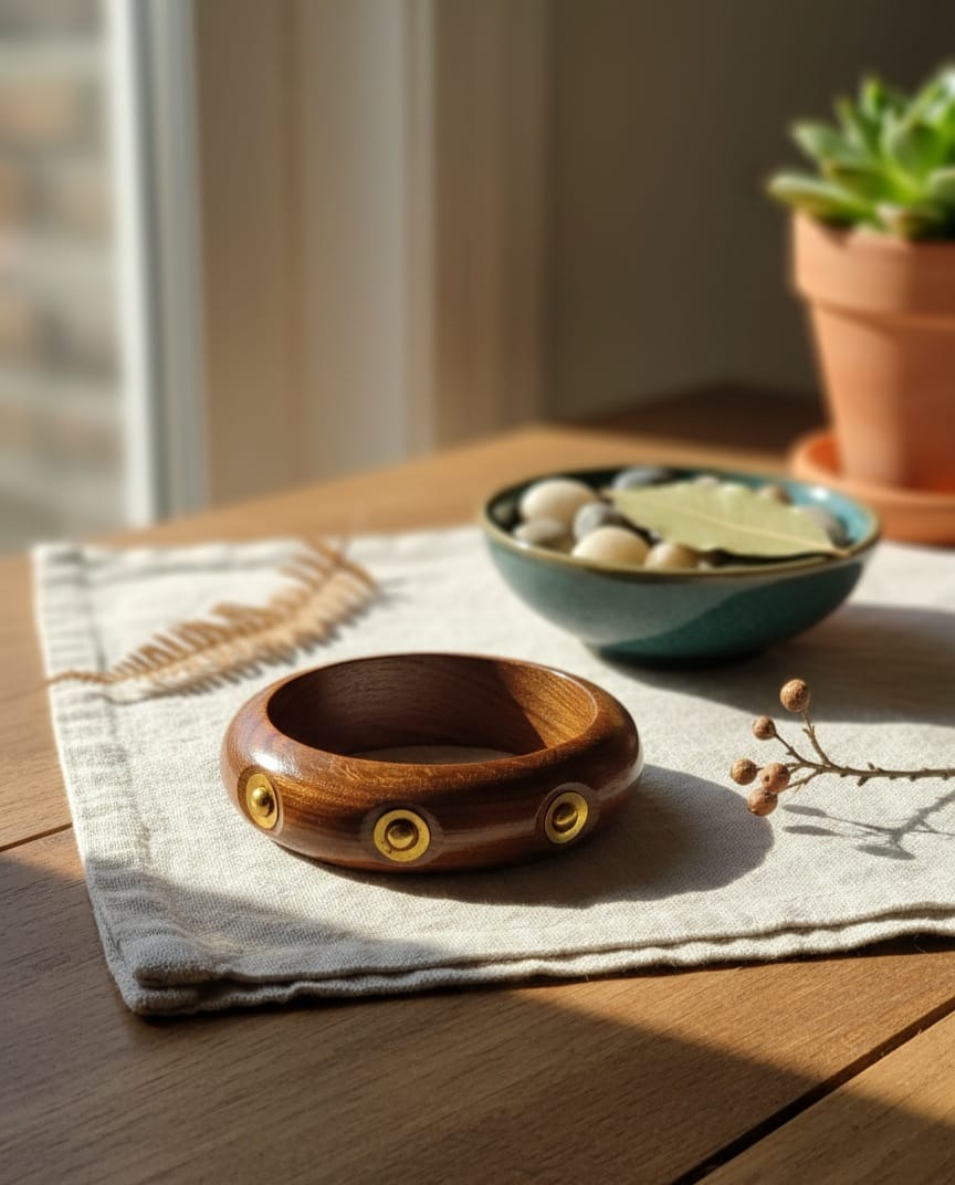 Set of 4 wooden Bangles