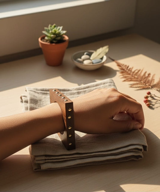 Wooden sq shaped bangle