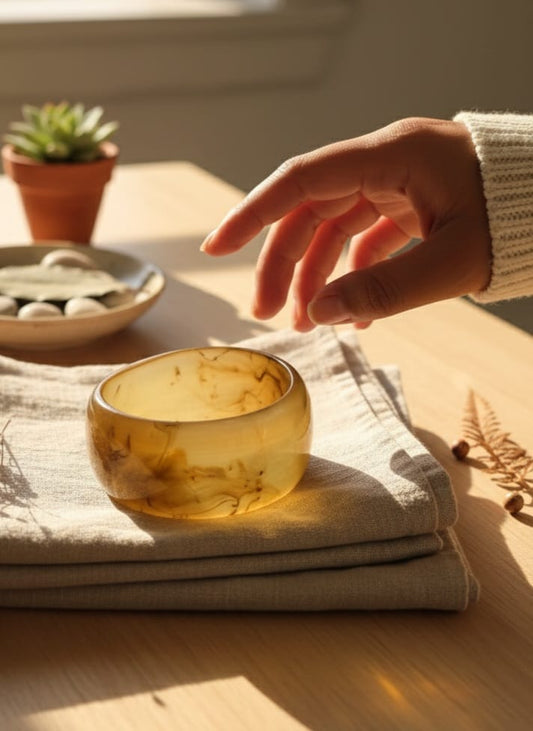 Golden Resin Bnagle